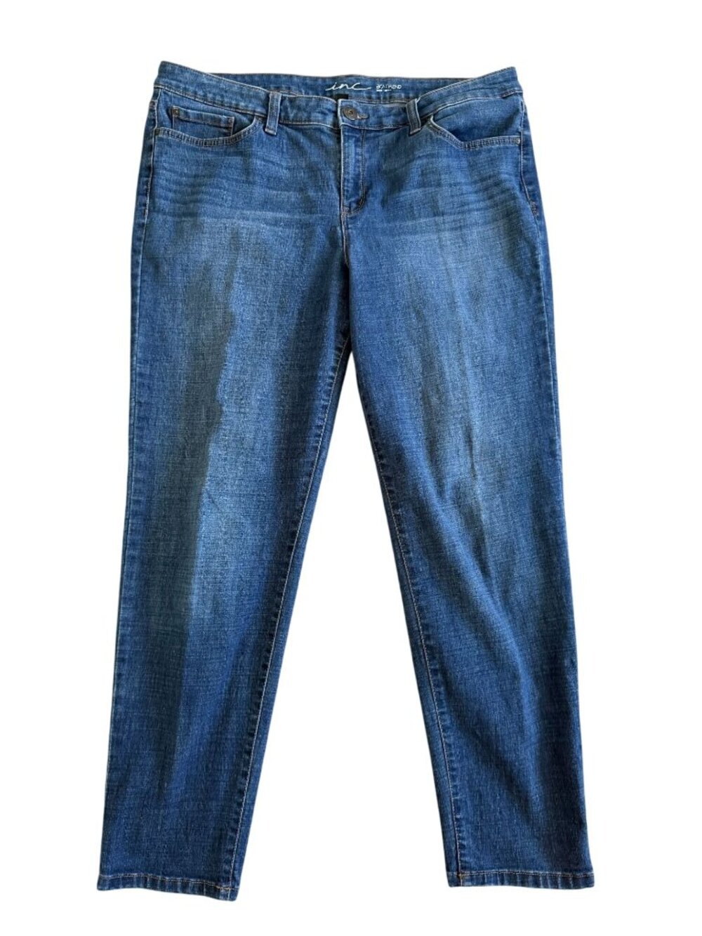 INC Macys Medium Wash Boyfriend Jeans Size US 16
